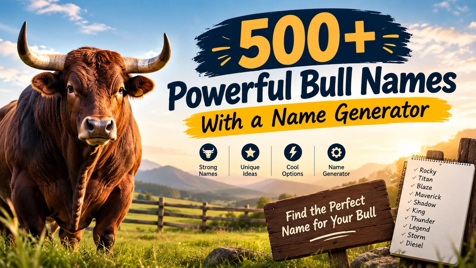 Powerful Bull Names With a Name Generator
